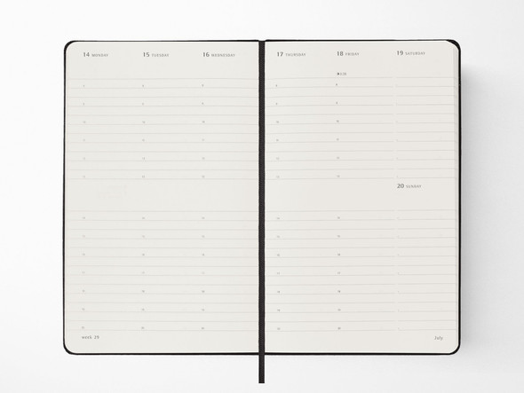 Moleskine 2026 Large Weekly Planner, Black Softcover