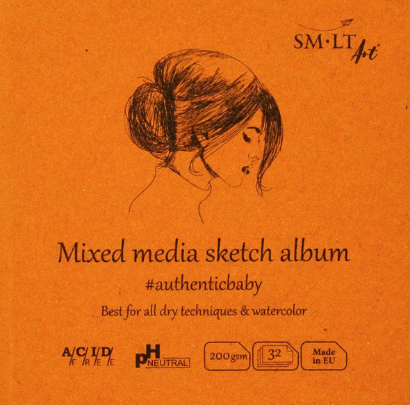  SMLT Art Pad, Authentic Baby Mixed-Media Pad, 3.5"x3.5" 