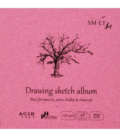  SMLT Art Pad, Layflat Sketch Album, Authentic Drawing, 5.5"x5.5" 
