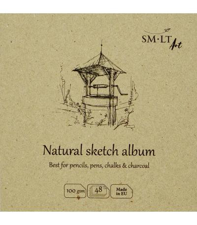  SMLT Art Pad, Layflat Sketch Album Authentic Natural, 5.5"x5.5" 