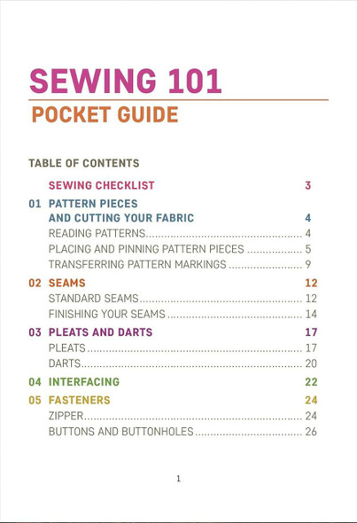 Rocky Nook Publishing Sewing 101: Pocket Guide 