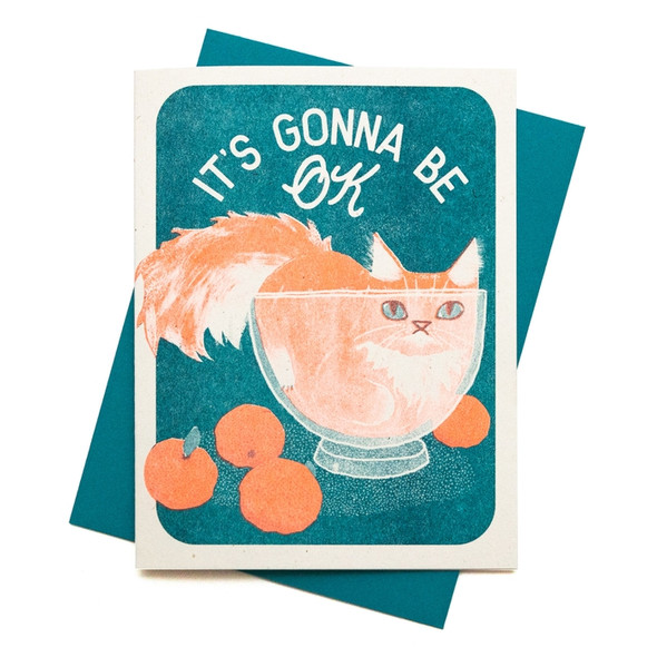 Bromstad Printing Co. - It's Gonna Be OK - Risograph Card