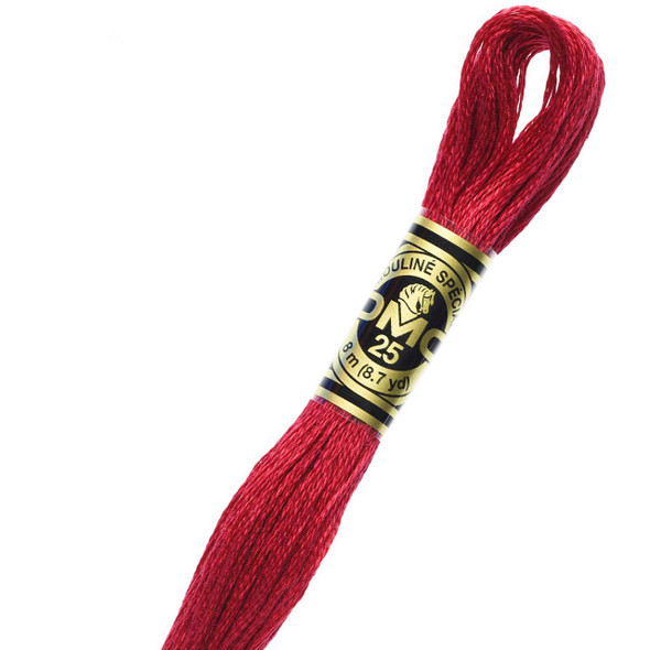  DMC Embroidery Floss, 304 Red Medium 