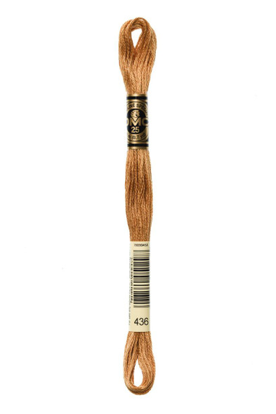  DMC Embroidery Floss, 436 Tan 