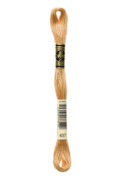  DMC Embroidery Floss, 437 Tan Light 