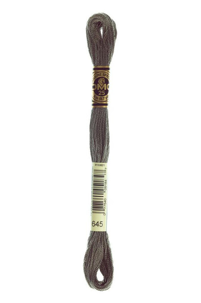  DMC Embroidery Floss, 645 Beaver Grey Very Dark 