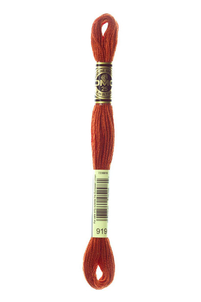  DMC Embroidery Floss, 919 Red Copper 