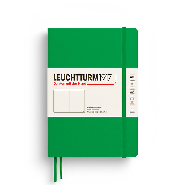 Leuchtturm Hardcover Notebook, Spring Leaf, Medium (A5), 251p., plain