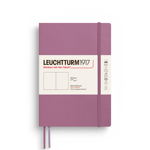 Leuchtturm Softcover (Medium A5) Notebook, Dusty Rose, 123p., plain