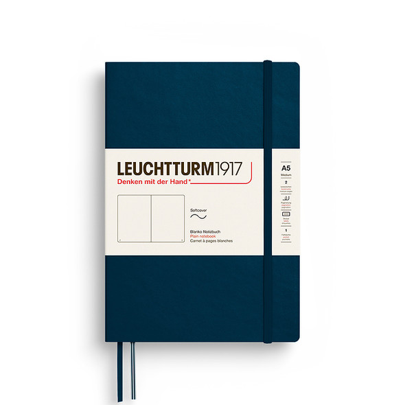 Leuchtturm Softcover (Medium A5) Notebook, Deep Sea, 123p., plain