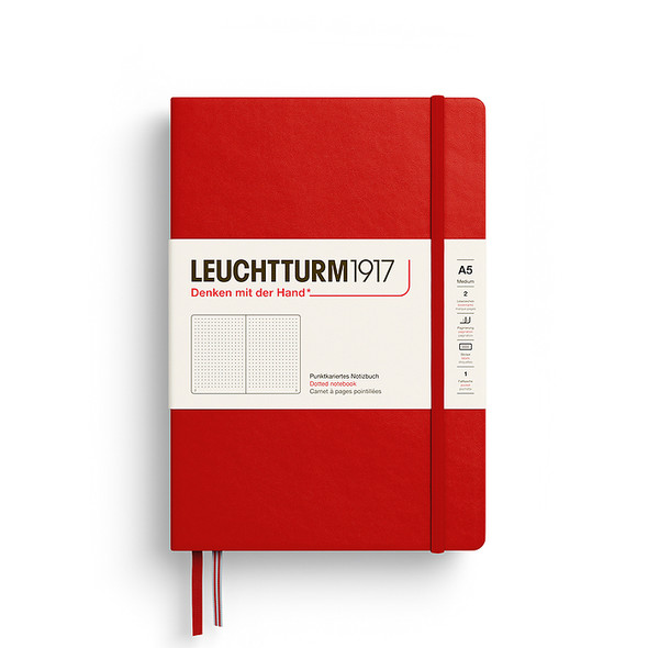 Leuchtturm Hardcover Notebook, Cherry, Medium (A5), 251p., dotted