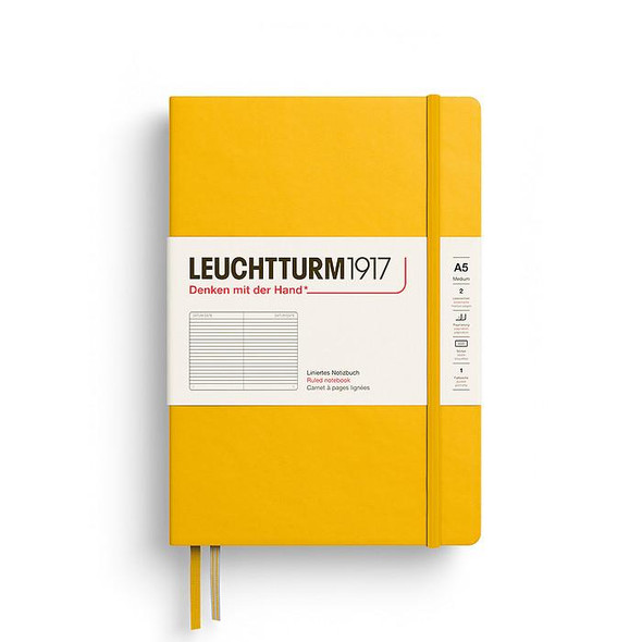 Leuchtturm 1917 Leuchtturm Hardcover Notebook, Sunflower, Medium (A5), 251p., ruled 
