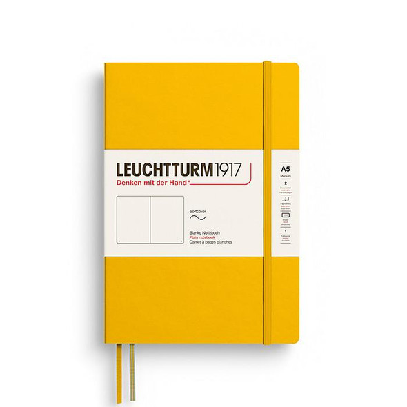 Leuchtturm 1917 Leuchtturm Softcover (Medium A5) Notebook, Sunflower, 123p., plain 