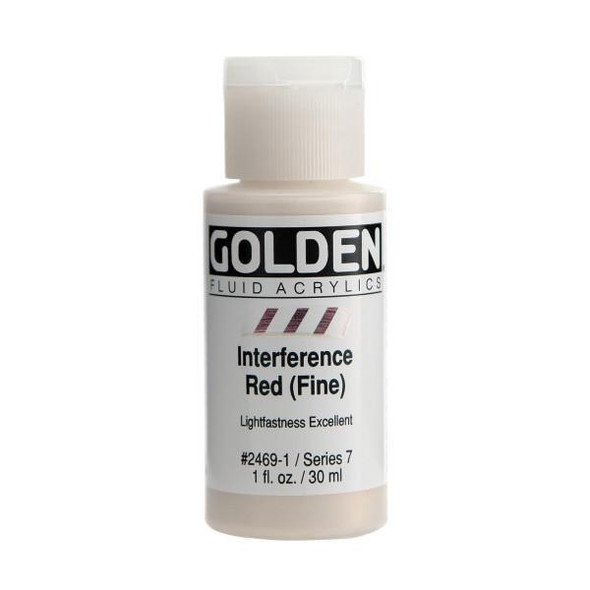 Golden Artist Colors Golden Fluid Interference Acrylic, 1 oz., Interference Red