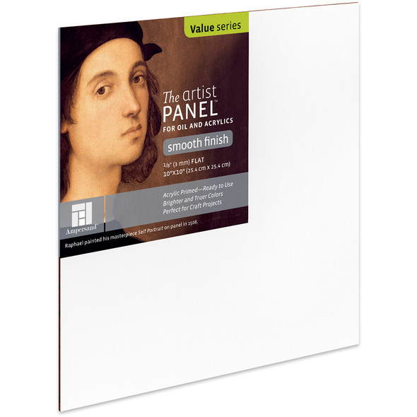 Ampersand Art - Artist Panel - Smooth - Uncradled - 1/8" Profile - 10" x 10"