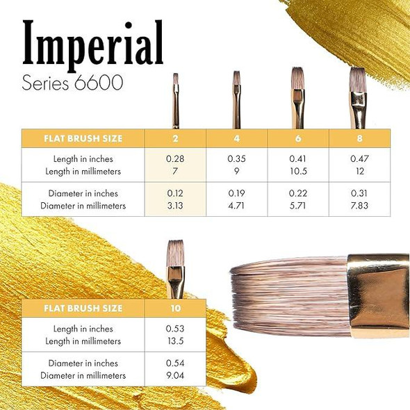 Princeton Artist Brush Company Princeton Brush Imperial Synthetic Mongoose, Series 6600, Flat 4 