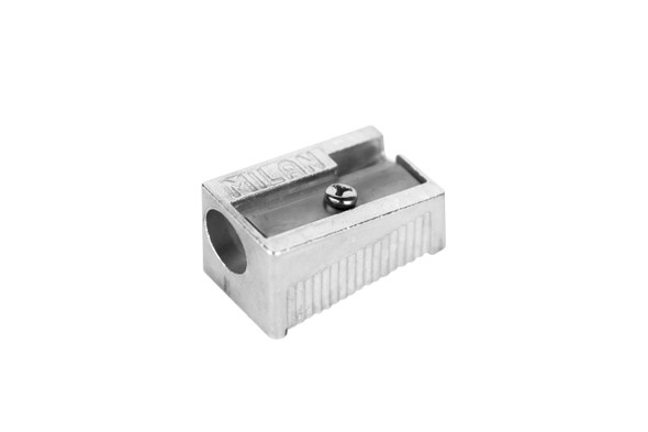 Milan Aluminum Pencil Sharpener, Single Hole