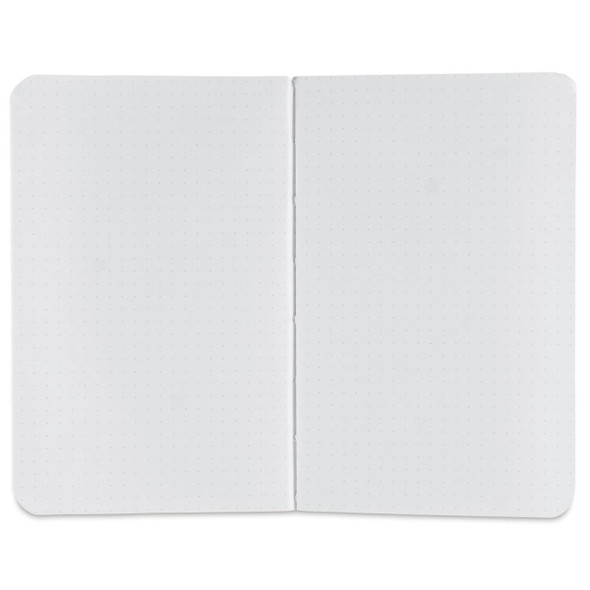  Fabriano EcoQua Plus Notebook, Fabric-Bound, 3.5"x3.5", Dotted, 80pgs, Red 