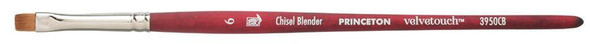 Princeton Artist Brush Company Princeton Brush Velvetouch, Series 3950, Short Handle Brushes, Chisel Blender 4 