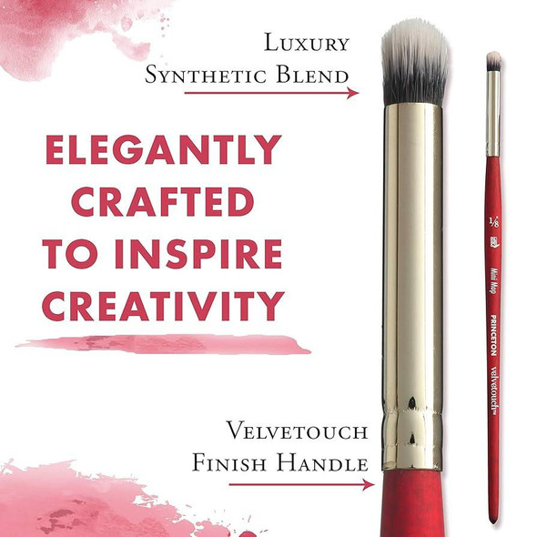 Princeton Artist Brush Company Princeton Brush Velvetouch, Series 3950, Short Handle Brushes, Mini Mop 1/8" 