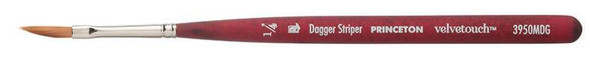 Princeton Artist Brush Company Princeton Brush Velvetouch, Series 3950, Short Handle Brushes, Mini Dagger Striper 1/4"  Princeton Artist Brush Company Princeton Brush Velvetouch, Series 3950, Short Handle Brushes, Mini Dagger Striper 1/4"