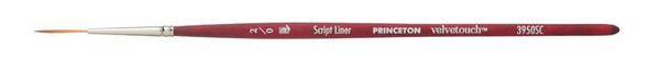 Princeton Artist Brush Company Princeton Brush Velvetouch, Series 3950, Short Handle Brushes, Script Liner 2 