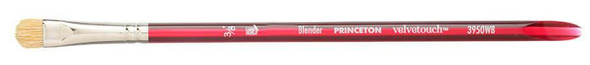 Princeton Artist Brush Company Princeton Brush Velvetouch, Series 3950, Short Handle Brushes, Willow's Blender 1/4" 