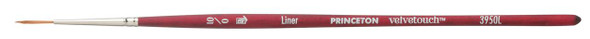 Princeton Artist Brush Company Princeton Brush Velvetouch, Series 3950, Short Handle Brushes, Liner 10/0 