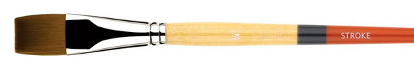 Princeton Artist Brush Company Princeton Brush Snap! Series 9650, Short Handle, Gold Taklon, Stroke 1" 