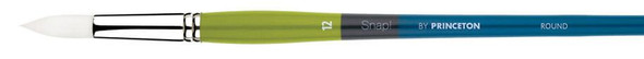Princeton Artist Brush Company Princeton Brush Snap! Series 9800, Long Handle, White Taklon, Round 0 