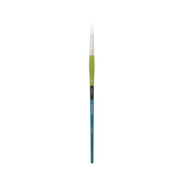 Princeton Brush Snap! Series 9800, Long Handle, White Taklon, Round 8