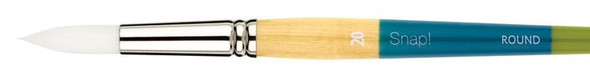 Princeton Artist Brush Company Princeton Brush Snap! Series 9850, Short Handle, White Taklon, Round 2 