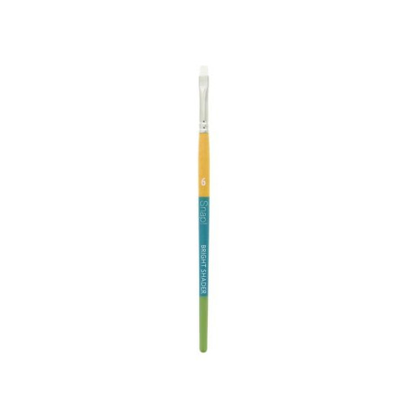 Princeton Brush Snap! Series 9850, Short Handle, White Taklon, Bright Shader  6