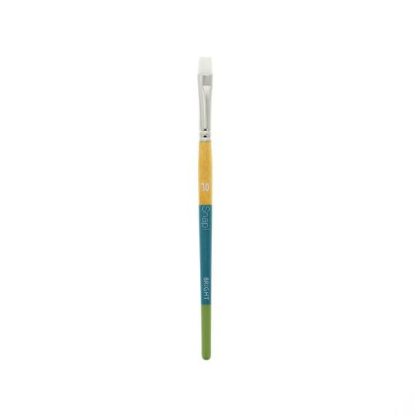 Princeton Brush Snap! Series 9850, Short Handle, White Taklon, Bright Shader 10