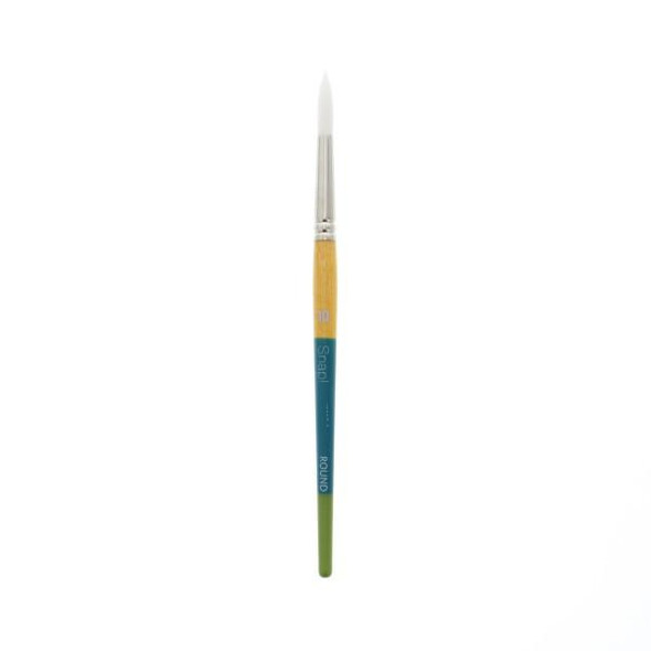 Princeton Brush Snap! Series 9850, Short Handle, White Taklon, Round 10