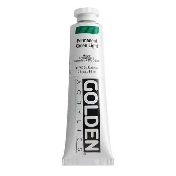 Golden Artist Colors Golden Heavy Body Acrylic, 2oz., Permanent Green Light