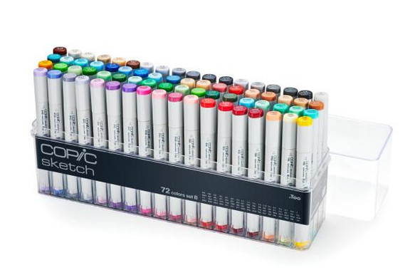 Copic Sketch Marker Set, 72-Piece Set, B, V2