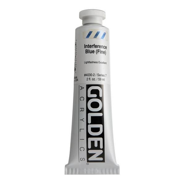 Golden Artist Colors Golden Heavy Body Acrylic, Interference Blue 2oz