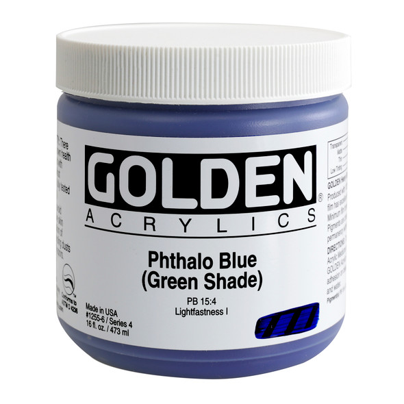 Golden Artist Colors Heavy Body Phthalo Blue GS 16oz