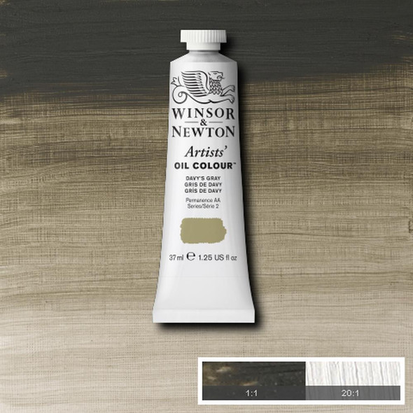 Winsor & Newton Artists' Oil Color, 37ml, Davy's Gray