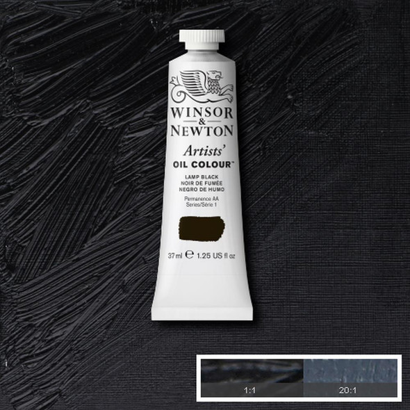 Winsor & Newton Artists' Oil Color, 37ml, Lamp Black