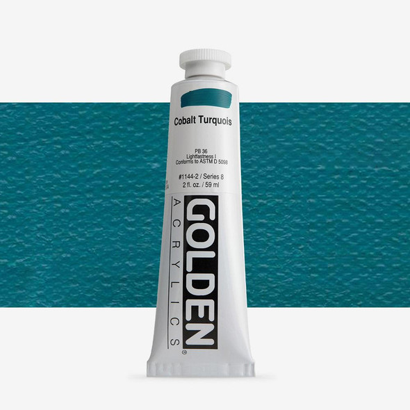 Golden Artist Colors Heavy Body Cobalt Turquoise 2oz