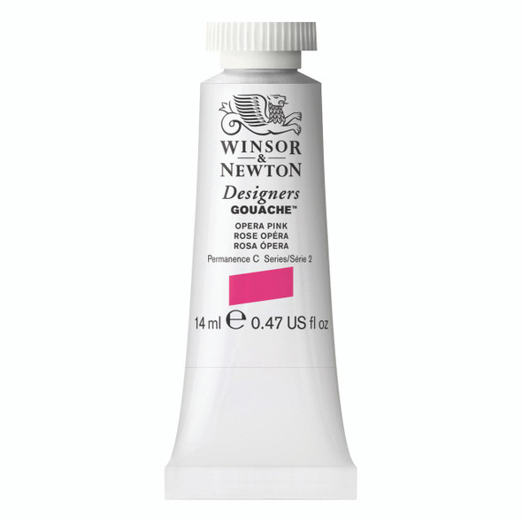  Winsor & Newton Designers Gouache, 14ml tube, Opera Pink 