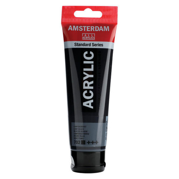 Royal Talens Amsterdam Acrylic Lamp Black 702 120mL