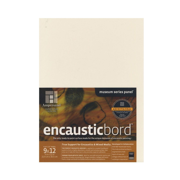 Ampersand Art Encausticbord, Cradled - 1-1/2" Profile - 9" x 12"