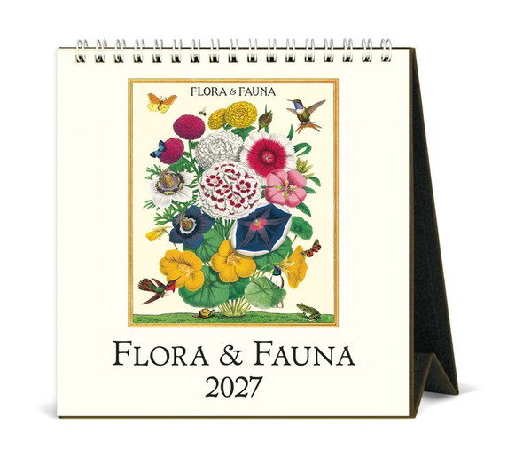 Cavallini & Co. 2027 Desk Calendar, Flora & Fauna