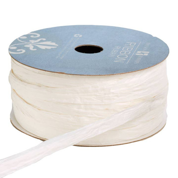 Jillson & Robberts Ribbon Roll, White Paper Raffia