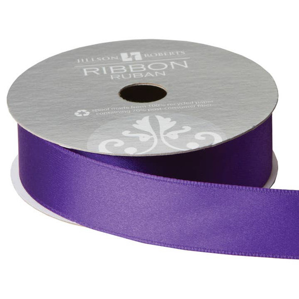 Jillson & Roberts Ribbon Roll, 1" Satin Purple