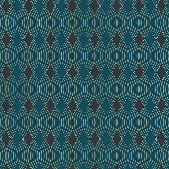  Jillson & Roberts Wrapping Paper Roll, Gilded Geo 