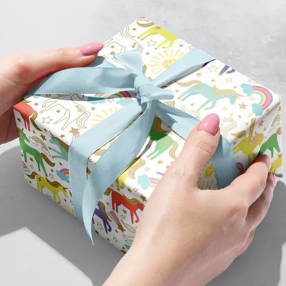  Jillson & Roberts Wrapping Paper Roll, Unicorns 